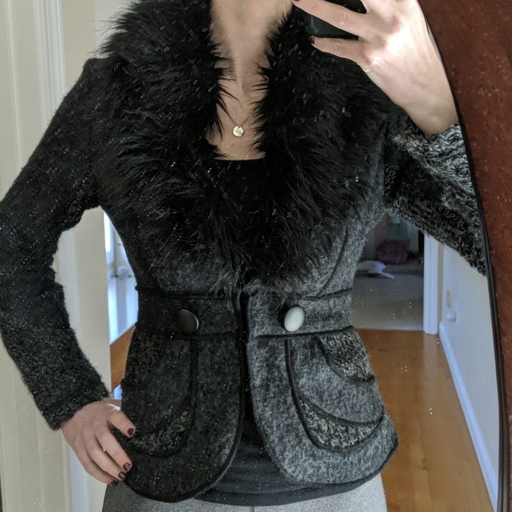 Felted wool jacket/blazer XS